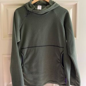 Melanzana Microgrid Hoodie (V.1) women’s thyme green